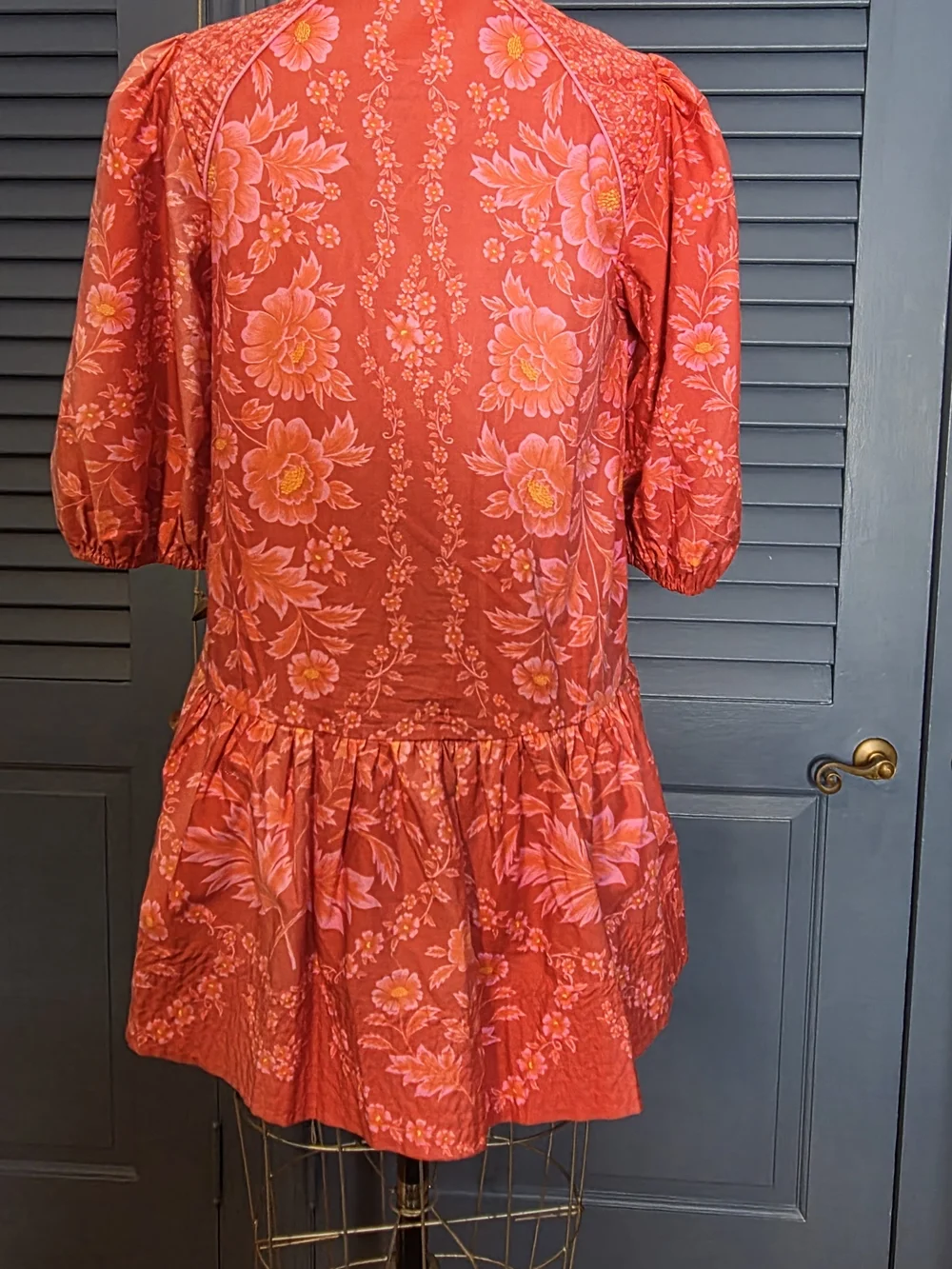 FARM Rio Hot Pink and Red Floral Button-Front Mini Dress - Picture 3 of 5